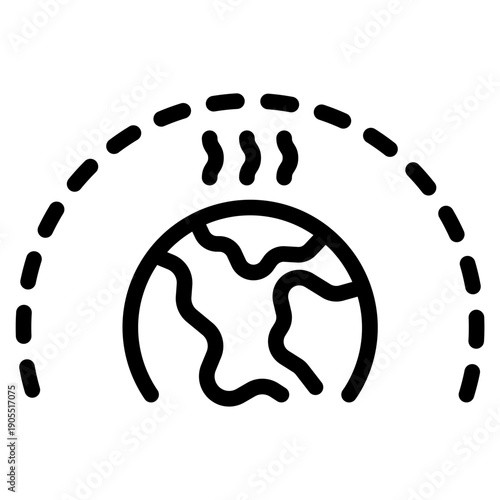 Green house effect icon vector illustration