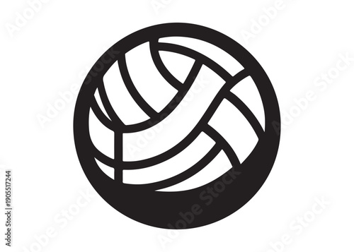 volleyball logo silhouette vector, sports ball logo silhouette vector illustration, handball volleyball silhouette vector logo, sports balls and equipment logo vector silhouette on white background