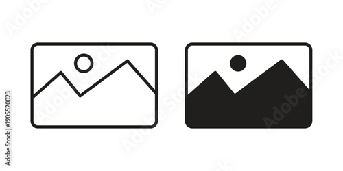 Picture icon linear style symbols for mobile concept and web design.