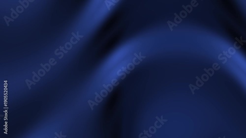 Abstract dark blue satin fabric texture with smooth flowing curves