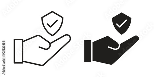Policyholder icon linear style symbols for mobile concept and web design.
