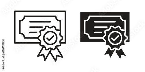 Qualification icon linear style symbols for mobile concept and web design.