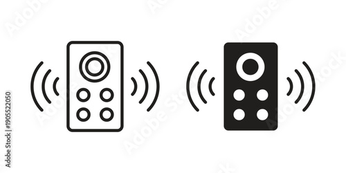 Remote control icon linear style symbols for mobile concept and web design.
