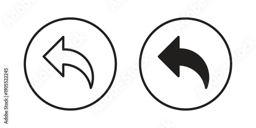 Reply icon linear style symbols for mobile concept and web design.