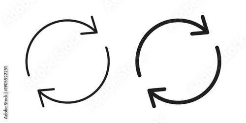 repeat icon linear style symbols for mobile concept and web design.