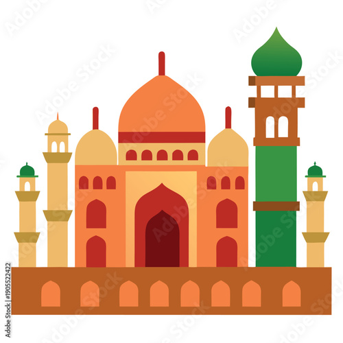 Taj mahal Jaipur's haw mahal-in-a-white-background 