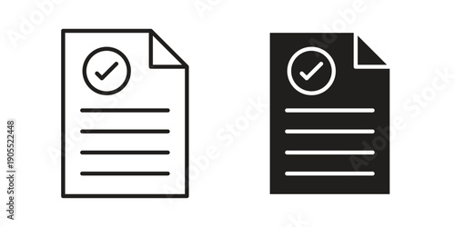 Result icon linear style symbols for mobile concept and web design.