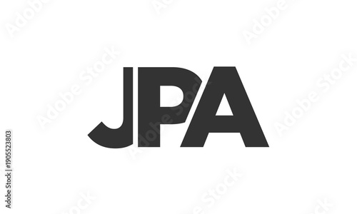 Free Download JPA logo design template with strong and modern bold text. Initial based vector logotype featuring simple and minimal typography. Trendy company identity. - GFXLoad
