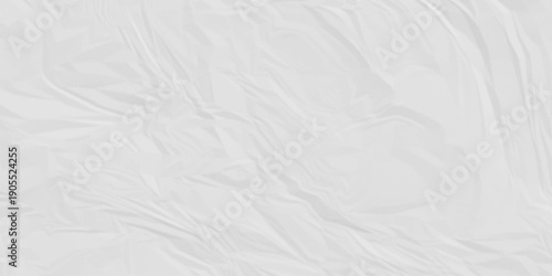 Paper texture background, Old paper background ripple soft white pattern wave crumple. Crushed and creased soft paper. Abstract wrinkle effect grunge and rough backdrop vintage page.