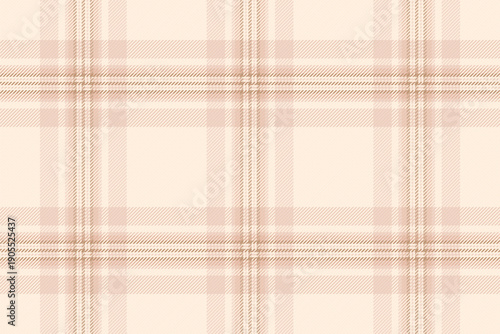 70s pattern check seamless, up textile plaid background. Menswear vector tartan fabric texture in light and old lace colors.