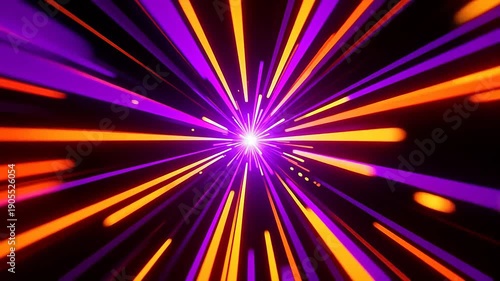 RadiatingPurpleandOrangeLightBeam