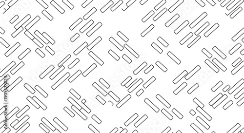 Abstract background pattern consisting of many small black rectangular shapes scattered on a white surface.
