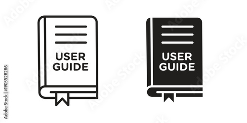 User guide icon linear style symbols for mobile concept and web design.