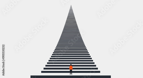 Person Standing in Front of a Large Pyramid