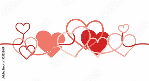 Collection of Heart Shapes and Lines for Romantic or Love themed Designs