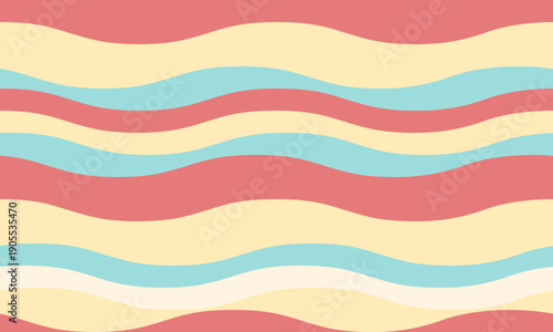 Seamless pastel wave pattern.  Perfect for backgrounds, websites, textiles, and playful designs.  Evokes feelings of summer, happiness, and carefree energy.
