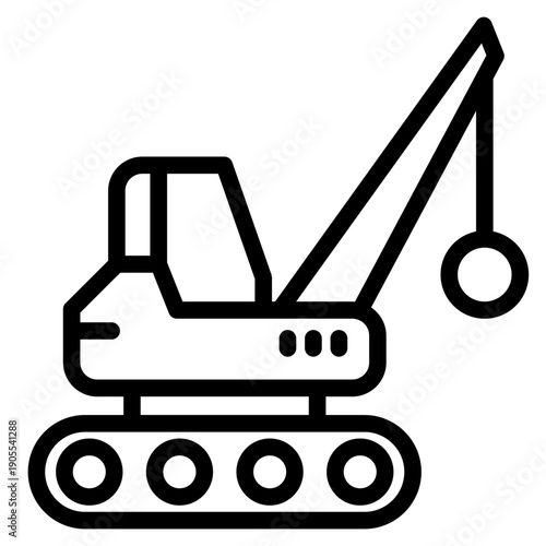 Construction Machinery and Heavy Vehicle for Industrial Engineering and Building Projects.representing industrial equipment or labor tools icon vector illustration.