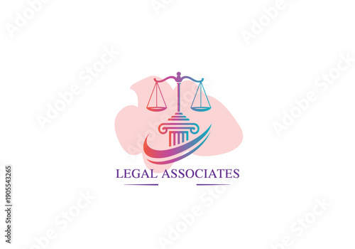 Modern Law logo scales justice law firm logo Concepts luxury justice lawyer logo vector design	