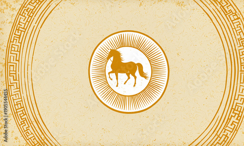 golden stallion silhouette ...