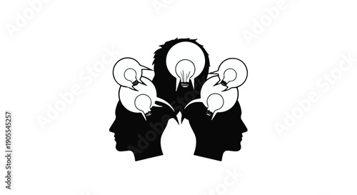 Creative minds coming together in brainstorming session