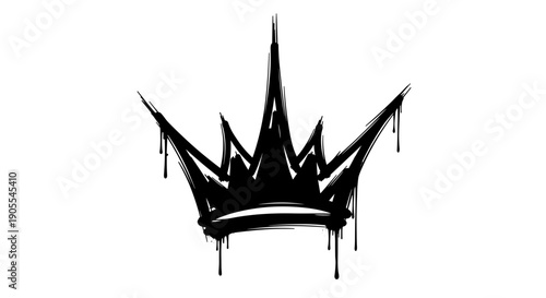 Sharp Black Crown Silhouette Symbol of Authority