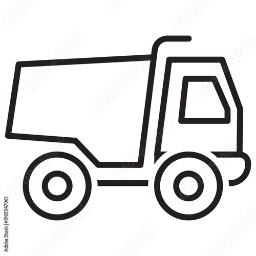 Dump Truck Outline Icon