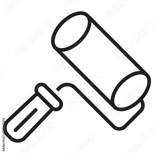 Paint Roller Outline Icon