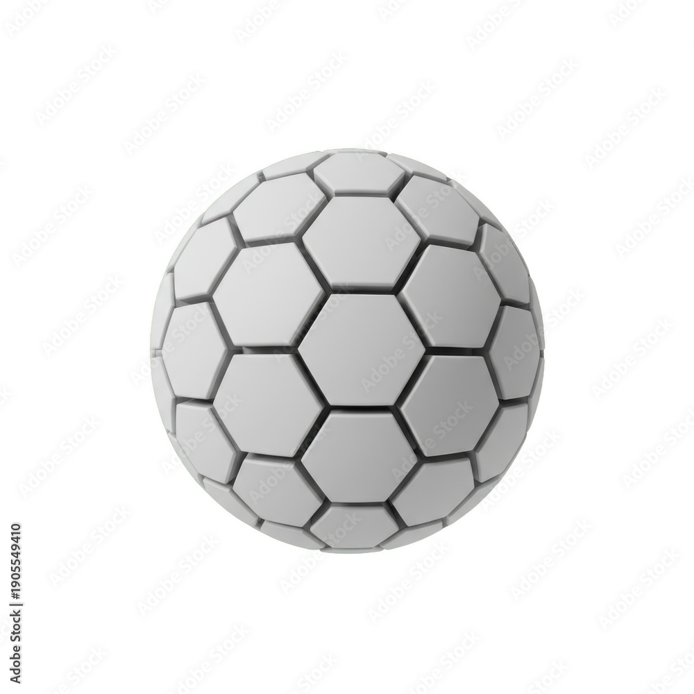 Fototapeta premium Modern Soccer Ball with Hexagonal Pattern
