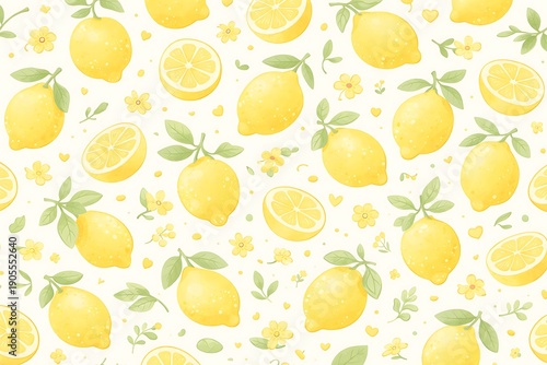 Fresh Watercolor Lemon Fruit