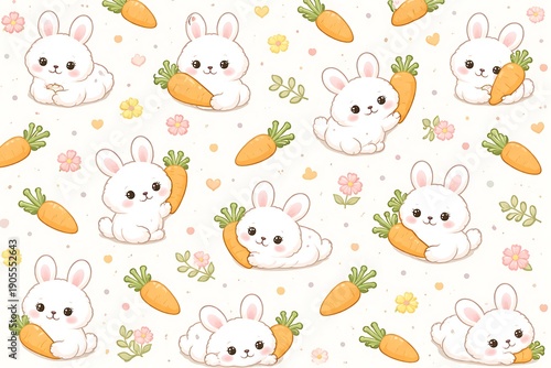 Adorable Bunny Carrot Pattern