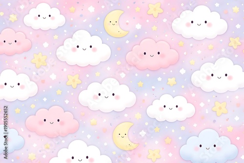 Fluffy Cloud Moon Dreamscape