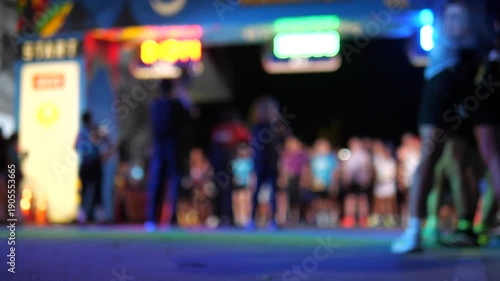 Wallpaper Mural 
Blurred Marathon Starting Line with Crowd at Night Torontodigital.ca