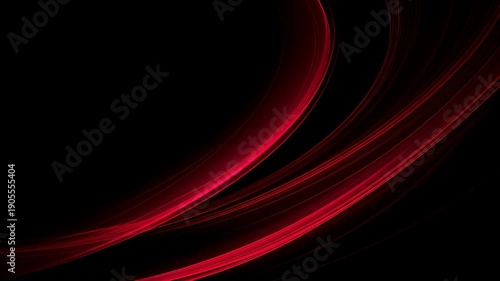 Abstract Red Light Trails on Black Background - Dynamic Visuals.