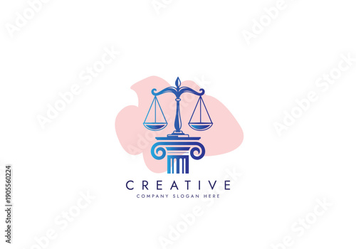 Modern Law logo scales justice law firm logo Concepts luxury justice lawyer logo vector design	