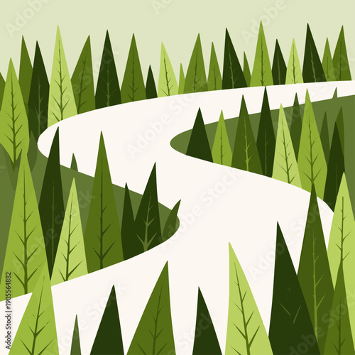 Create a realistic Green Grass path vector art with white background..