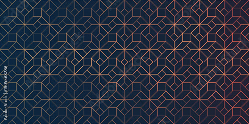 Dark Simple Minimalist Modern Style 3D Transparent Line Art, Rectangular Grid Pattern - Editable Abstract Geometric Creative Background Design, Texture, Vector Template