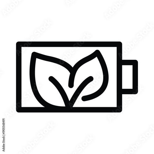 Battery saver outline icon vector design good for web or mobile app