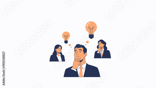 Team Brainstorming Ideas, Business Strategy, Innovation, and Problem Solving