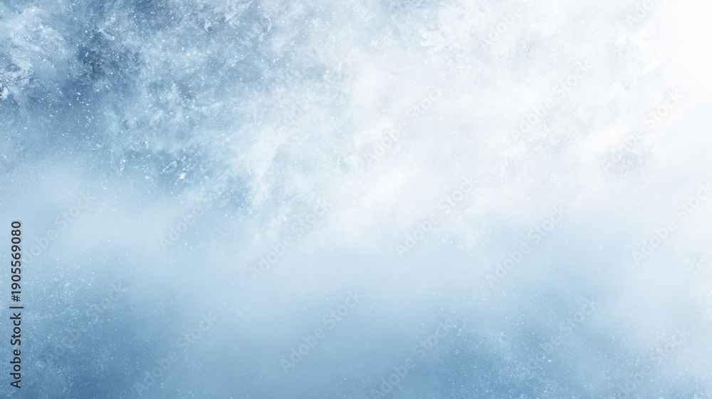 Obraz premium hyper realistic cold mist background, pale icy fog tones, smooth depth gradient, minimal winter atmosphere, clean abstract backdrop with space