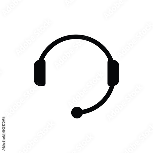 headphone solid icon vector design good for web or mobile app