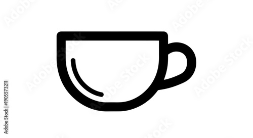 Minimalist coffee cup illustration