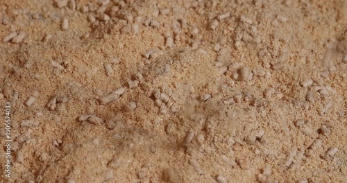 wood pellets from pine after getting on them with a large amount of water, the wood pallets got wet and crumbled into sawdust, some of them did not get wet and retained their cylindrical shape.