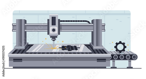 Industrial 3D Printer Manufacturing Precision Parts.