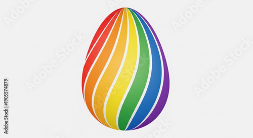 Rainbow Easter Egg Isolated on White Background Free Download Rainbow Easter Egg Isolated on White Background - GFXLoad