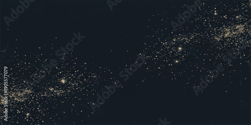 Abstract water drops on a black window create a magic night sky filled with starlight and crystalline winter snowflakes