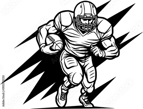 vector illustration of a football player