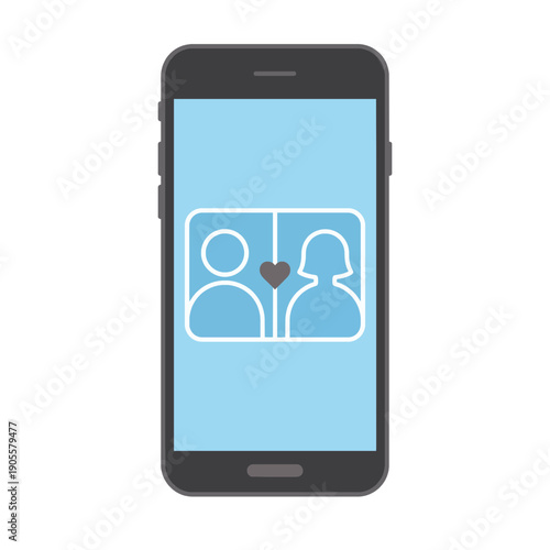 Dating app match on smartphone for Valentine's Day