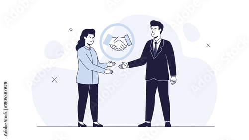 Business Partnership Agreement - Handshake Deal Concept