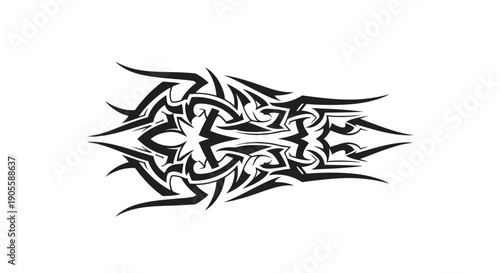 Tribal Tattoo Design - Abstract Black Ink Art