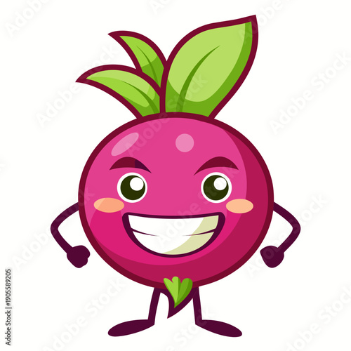 Cartoon beetroot character